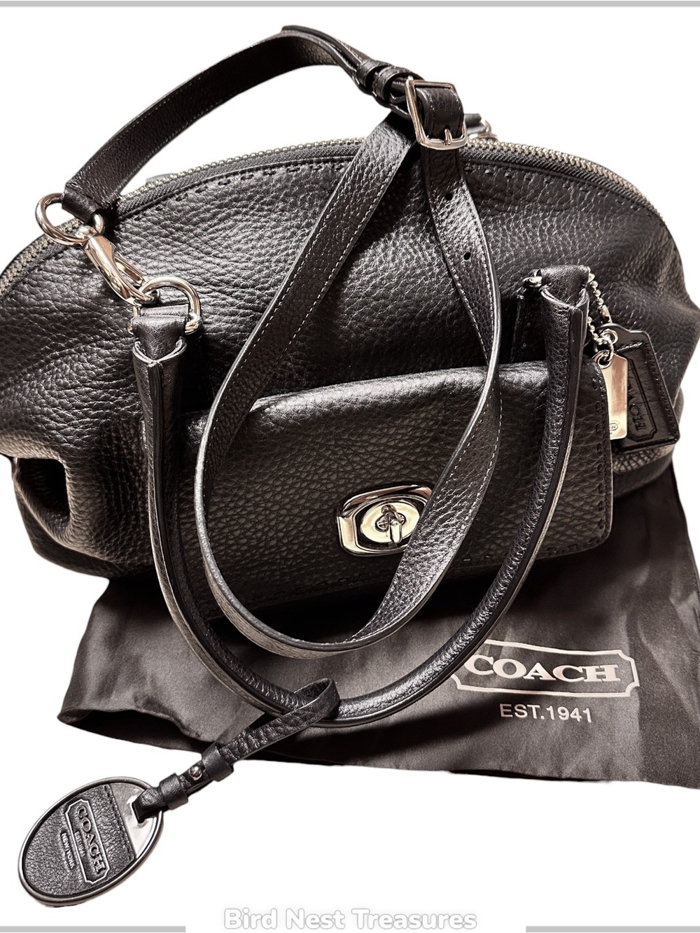 Coach Pebbled Leather Pinnacle Erin Dome Shoulder Bag Style 18972